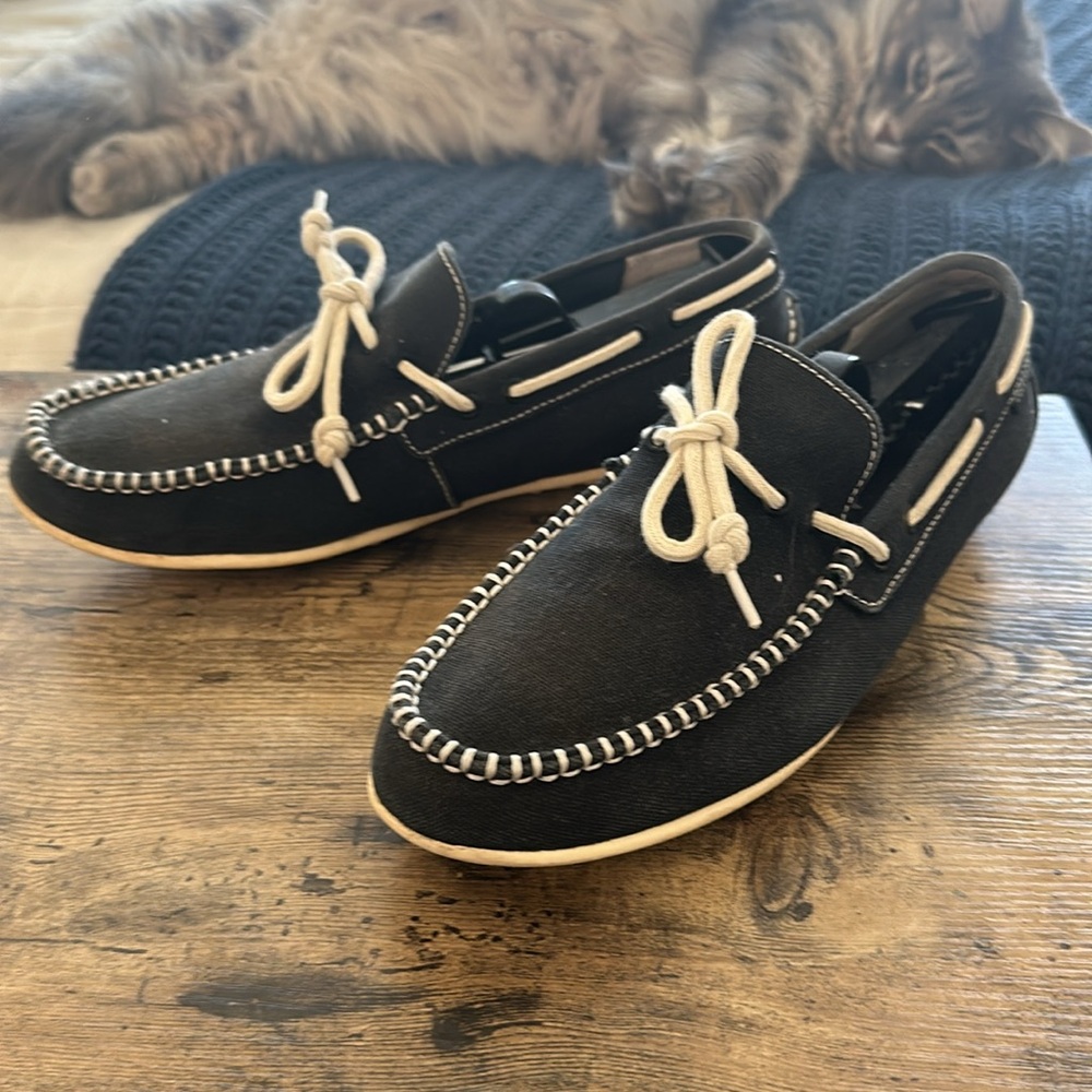 Cole Haan Black Canvas Moccasin/Driver sz 9